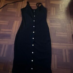 Black  dress with buttons in the front